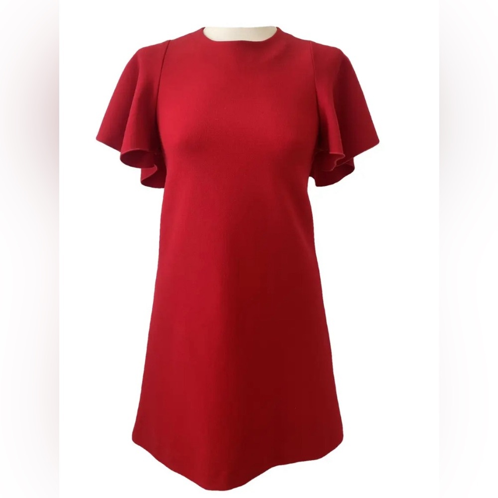 Maje robe manches papillon rouge size 1